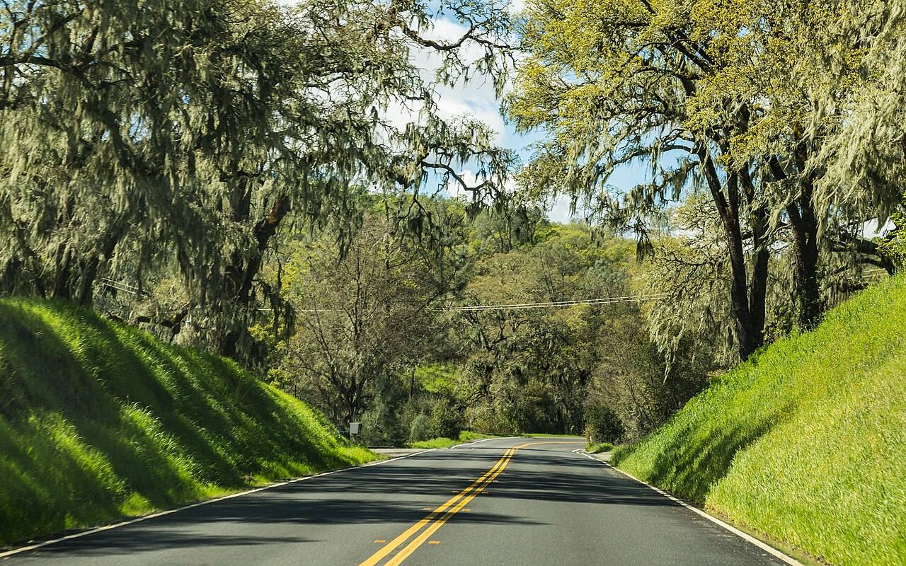 A California state highway; the council required the design to preserve room for a future pedestrian overpass.
