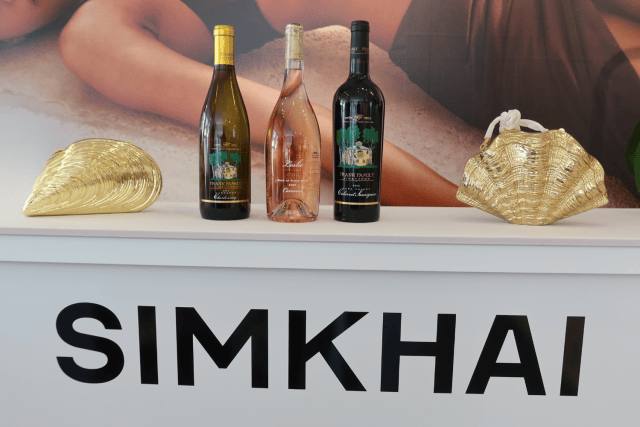 Frank Family wines set out at a SIMKHAI display during the partnership’s New York Fashion Week opening in September. The winery says the year long collaboration now comes to Napa Valley with the Oct. 24 luncheon.