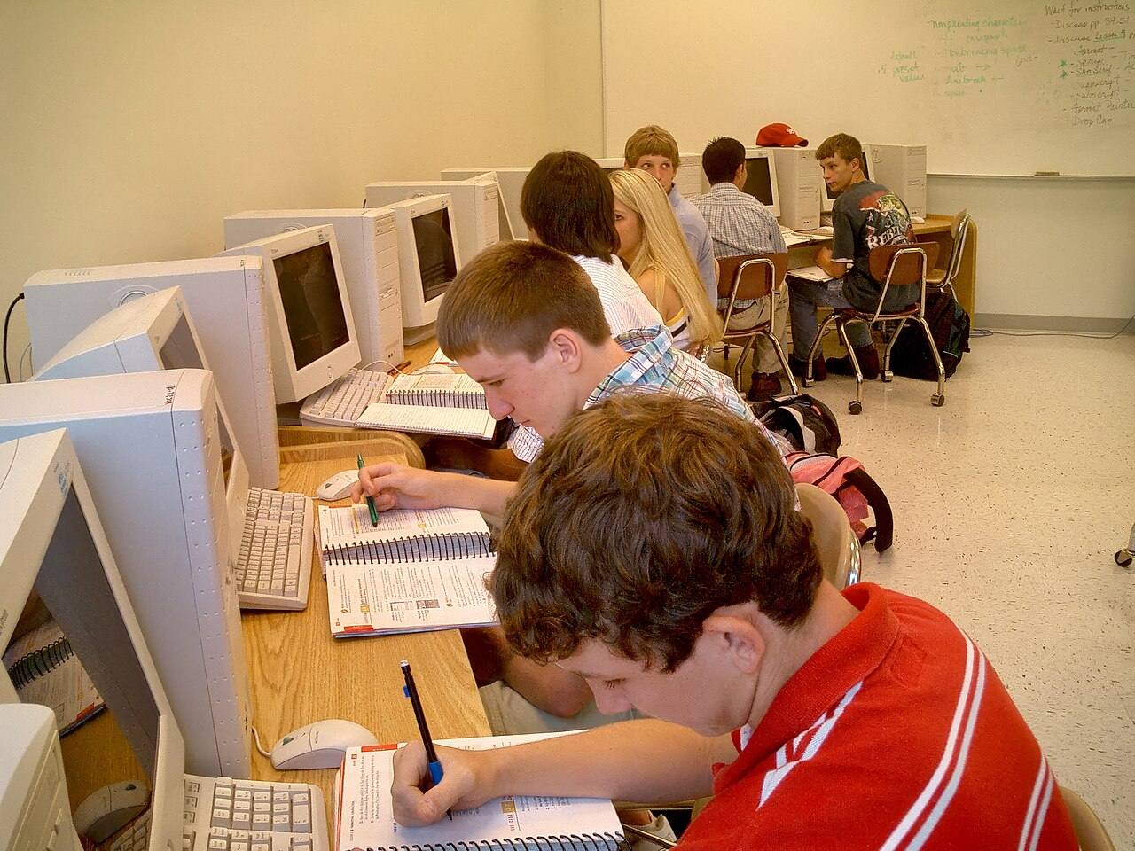 Students in a high school classroom; five nonprofits will share the $1.8 million in grants.