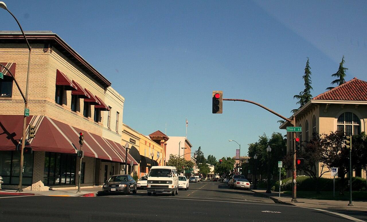 Downtown Napa; council seats for Districts 1 and 3 are on the Nov. 3 ballot for four-year terms.
