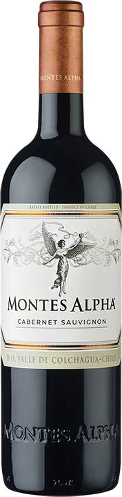 A bottle of Montes Alpha Cabernet Sauvignon, sourced mainly from the Finca Apalta vineyard with fruit from the Marchigüe estate. The Alpha line is among the Montes wines that move to Quintessential in the United States on Nov. 1.